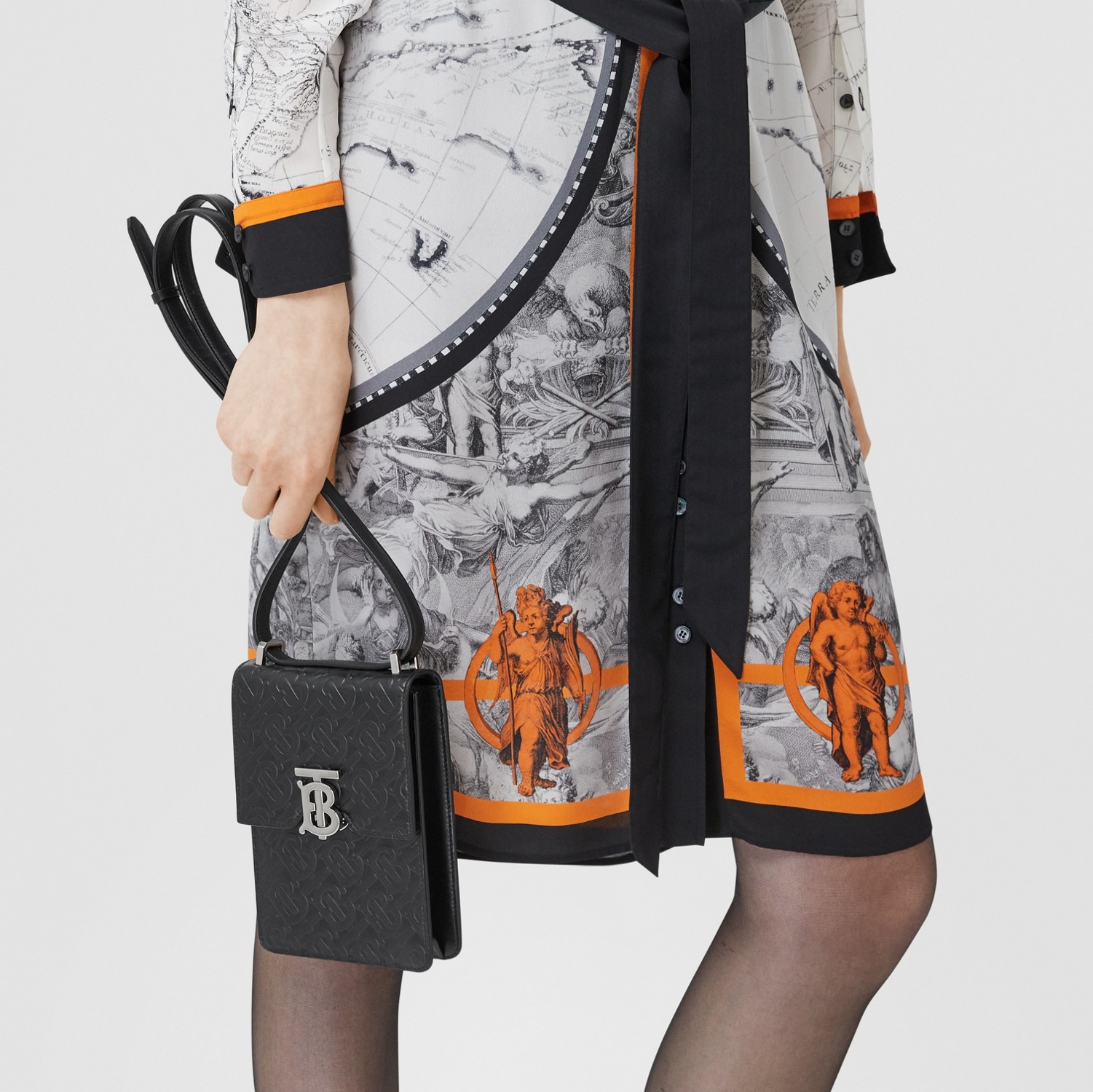 Monogram Leather Robin Bag in Black - Men | Burberry® Official Monogram Leather Robin Bag in Black - Men | Burberry® Official