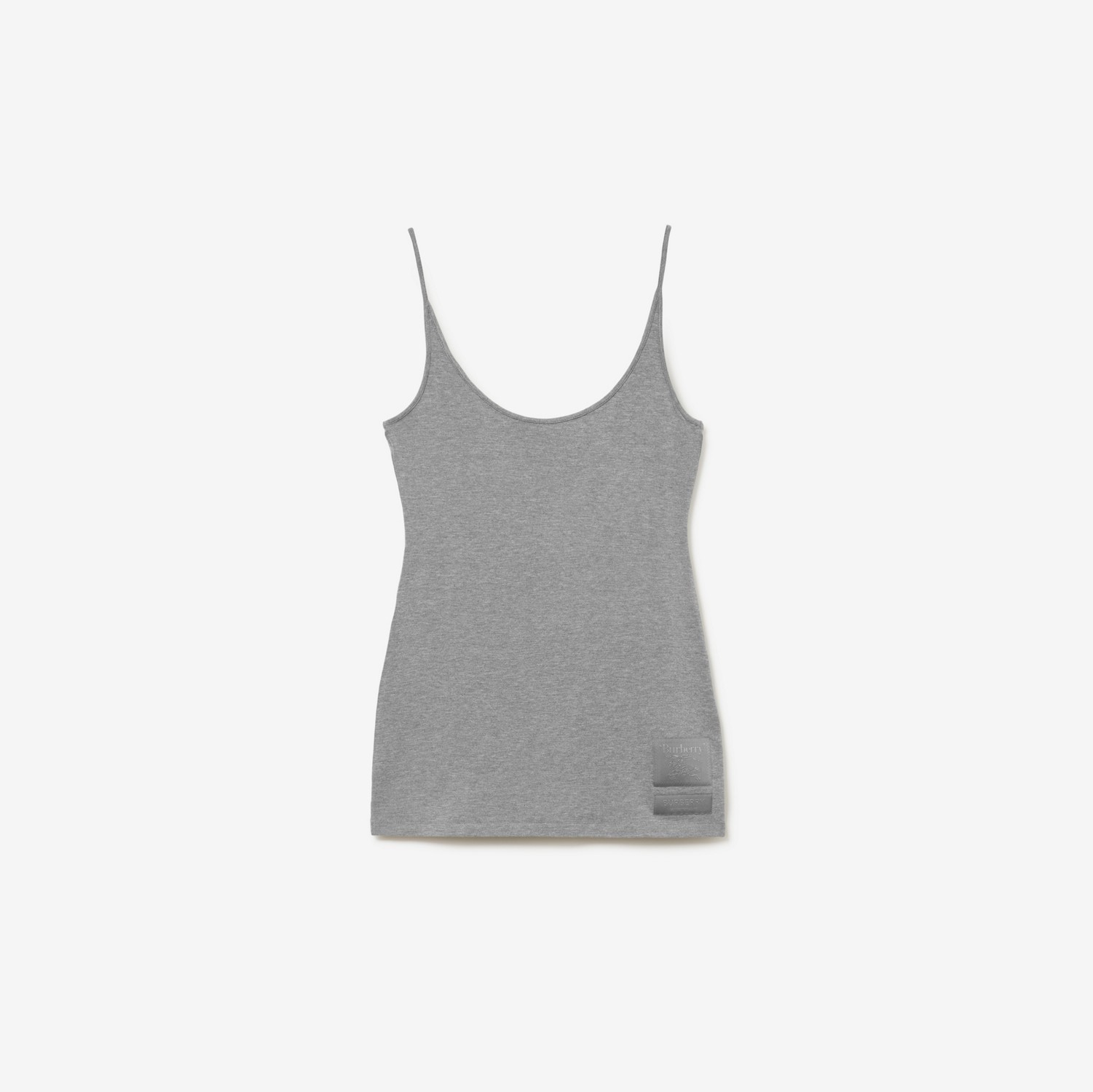 EKD Stretch Jersey Vest in Grey Melange - Women | Burberry® Official