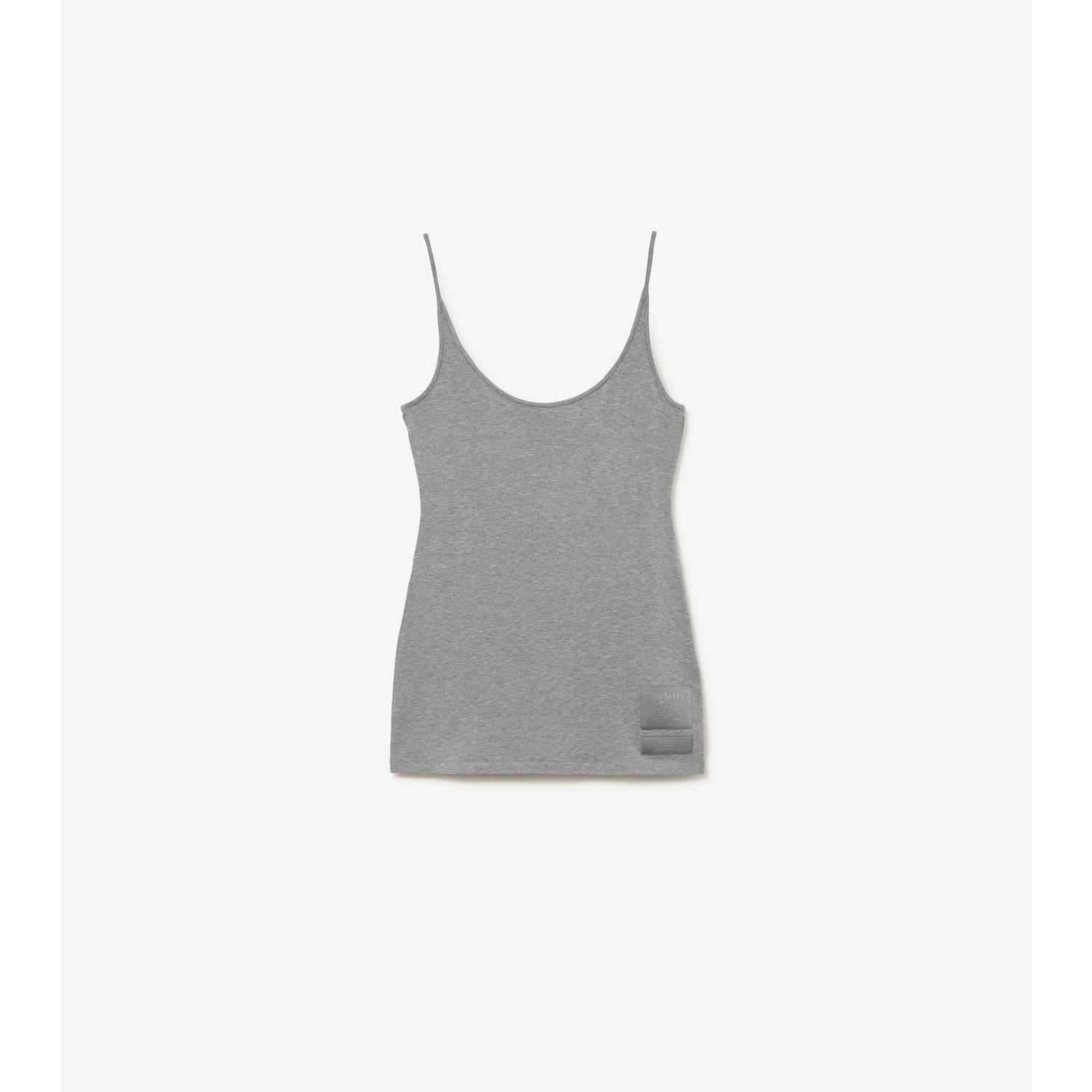 EKD Stretch Jersey Vest in Grey Melange Women Burberry Official