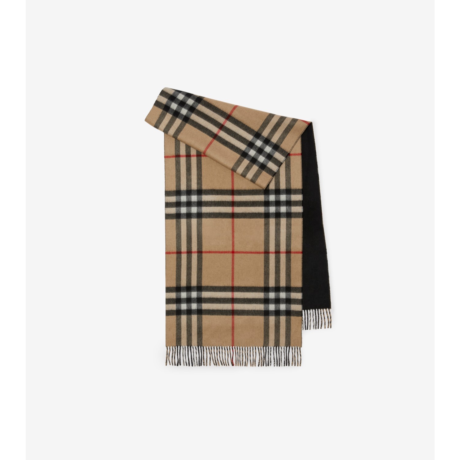 Check Cashmere Reversible Scarf in Archive beige | Burberry® Official