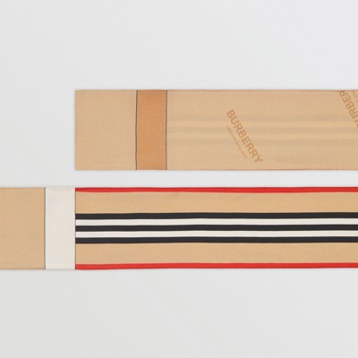 burberry stripe check skinny tie