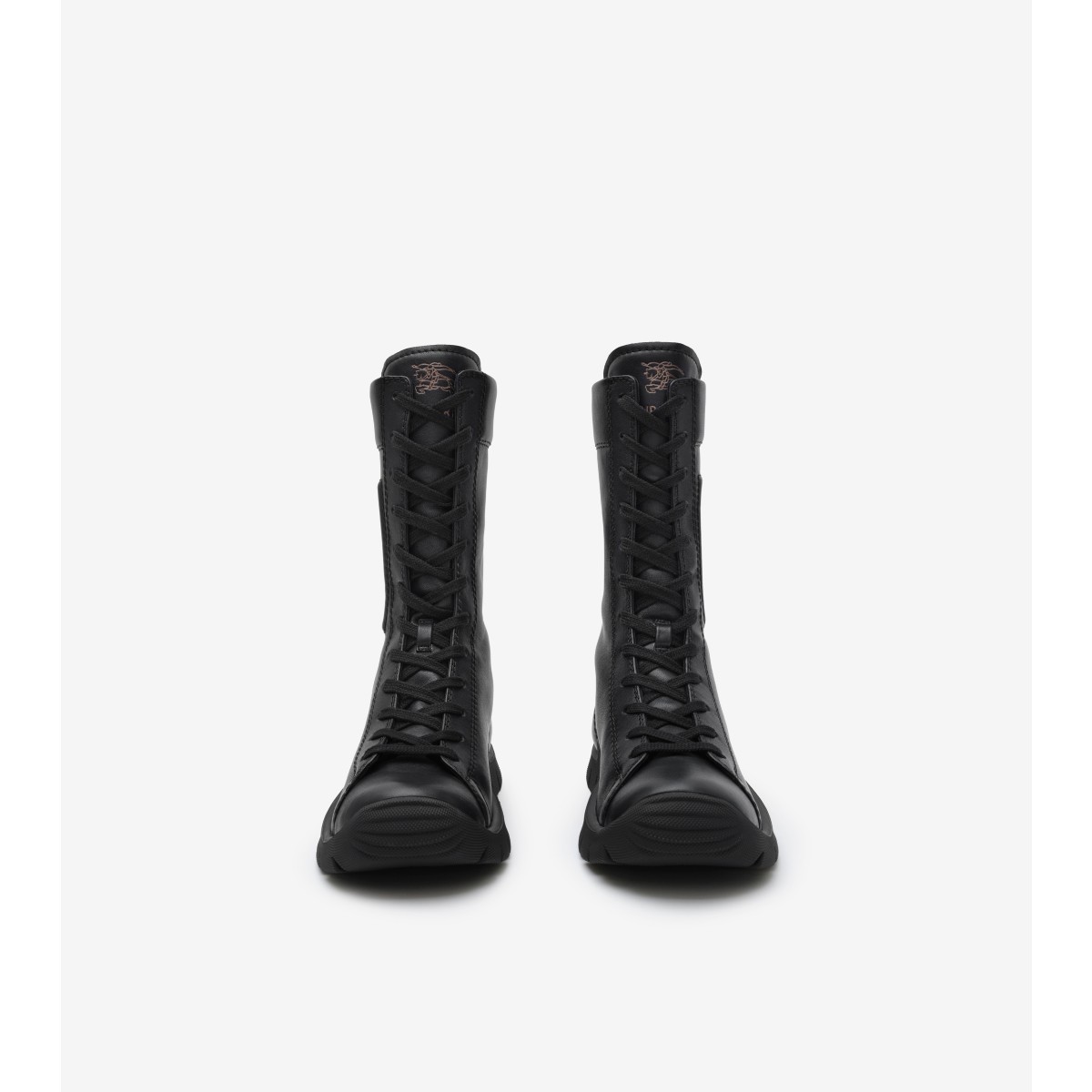  Check Leather Tone Boots