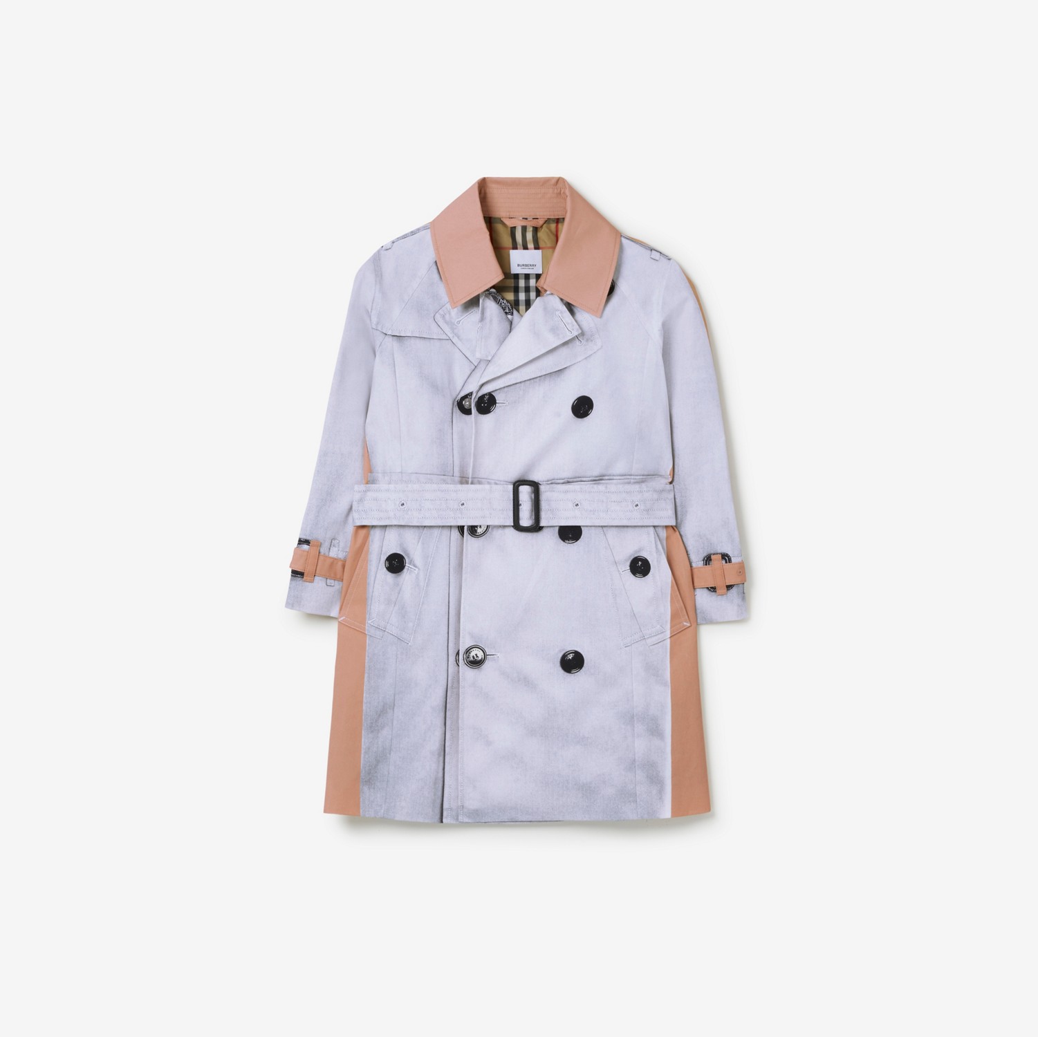 Trench Print Cotton Trench Coat in Archive Beige | Burberry® Official
