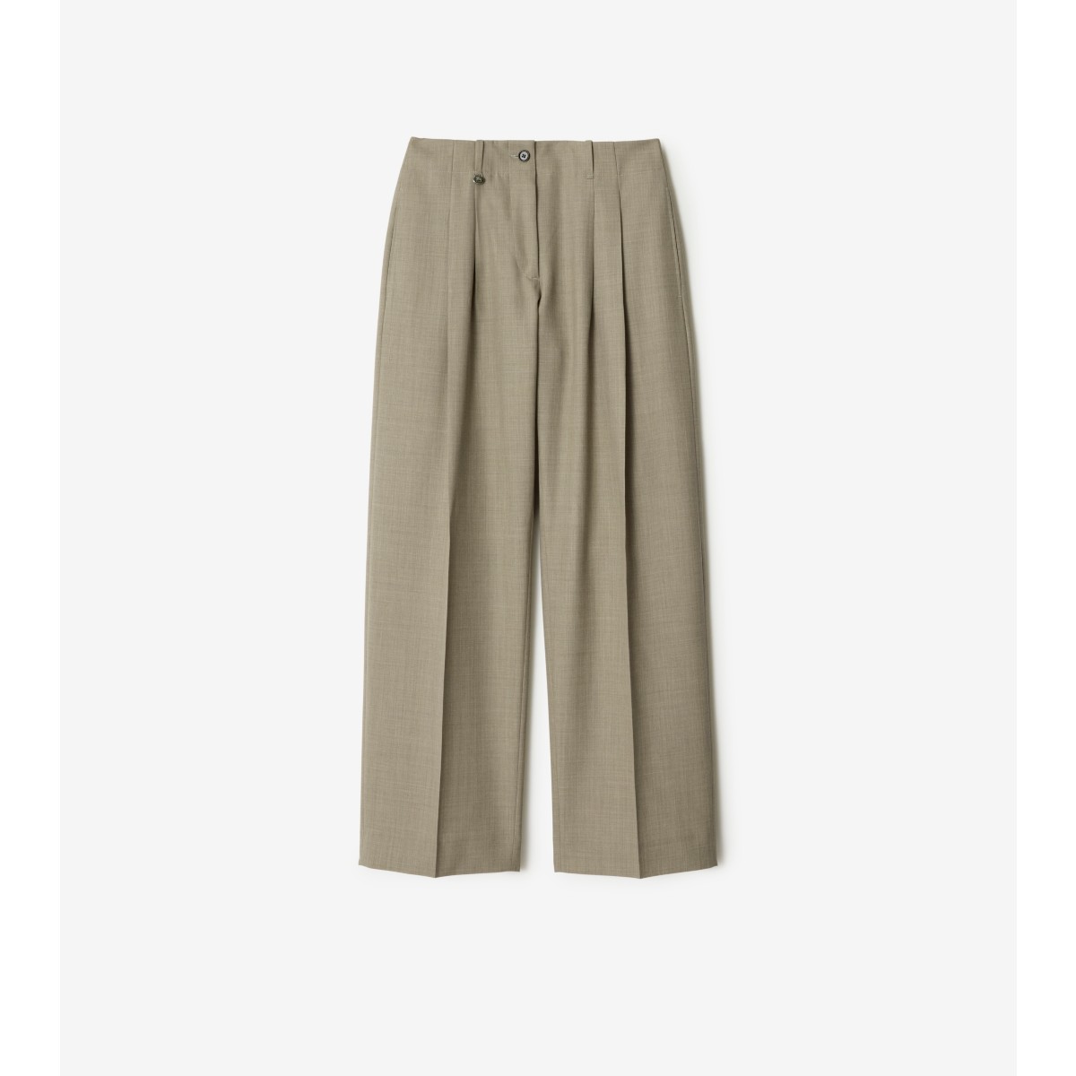 Burberry Wool Tailored Trousers In Gray