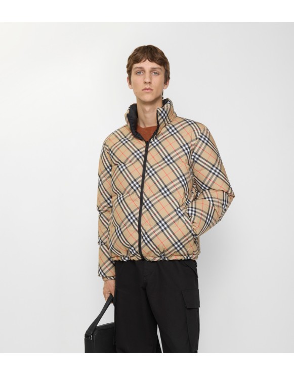 Reversible Check Puffer Jacket