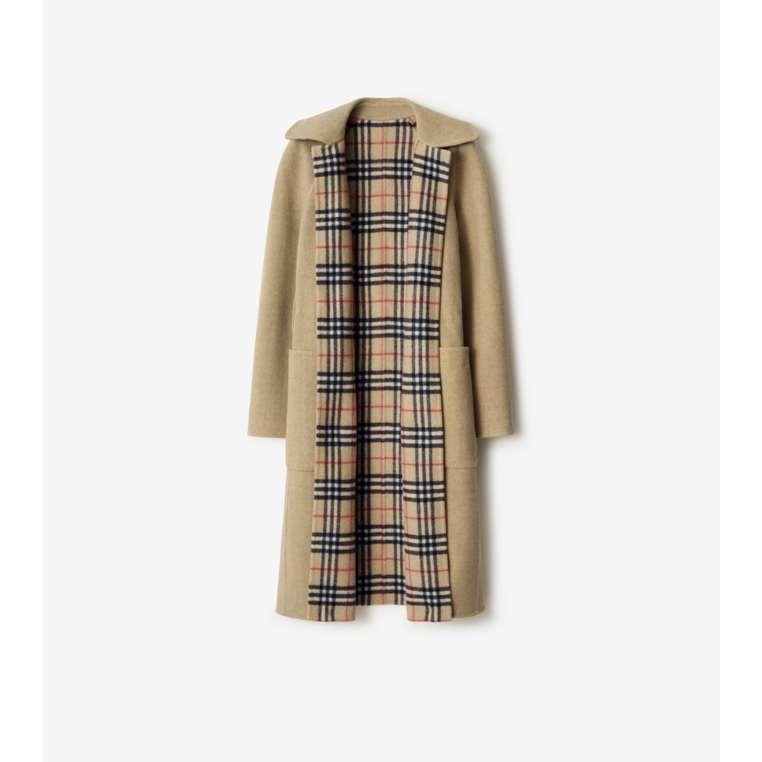 Reversible Wool Wrap Coat