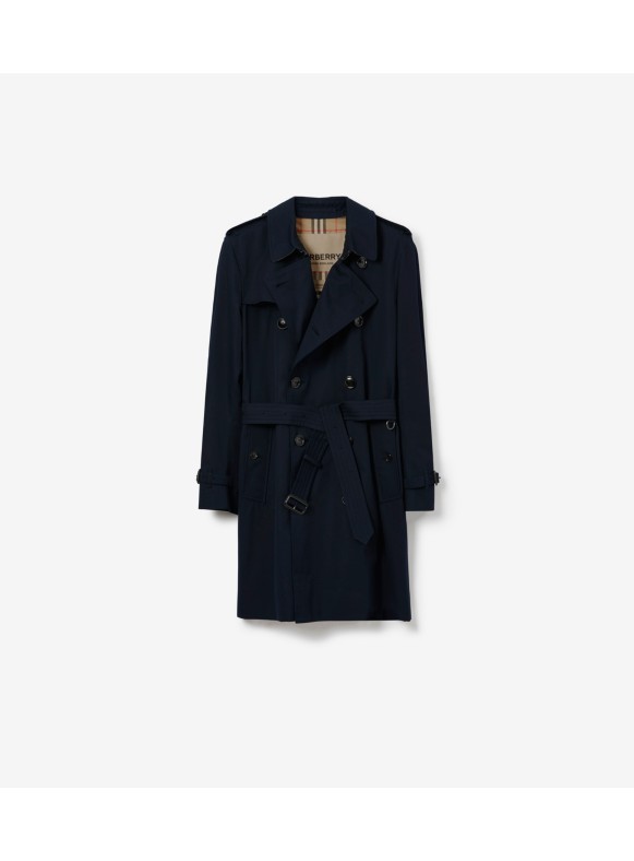 Burberry mens black store trench coat