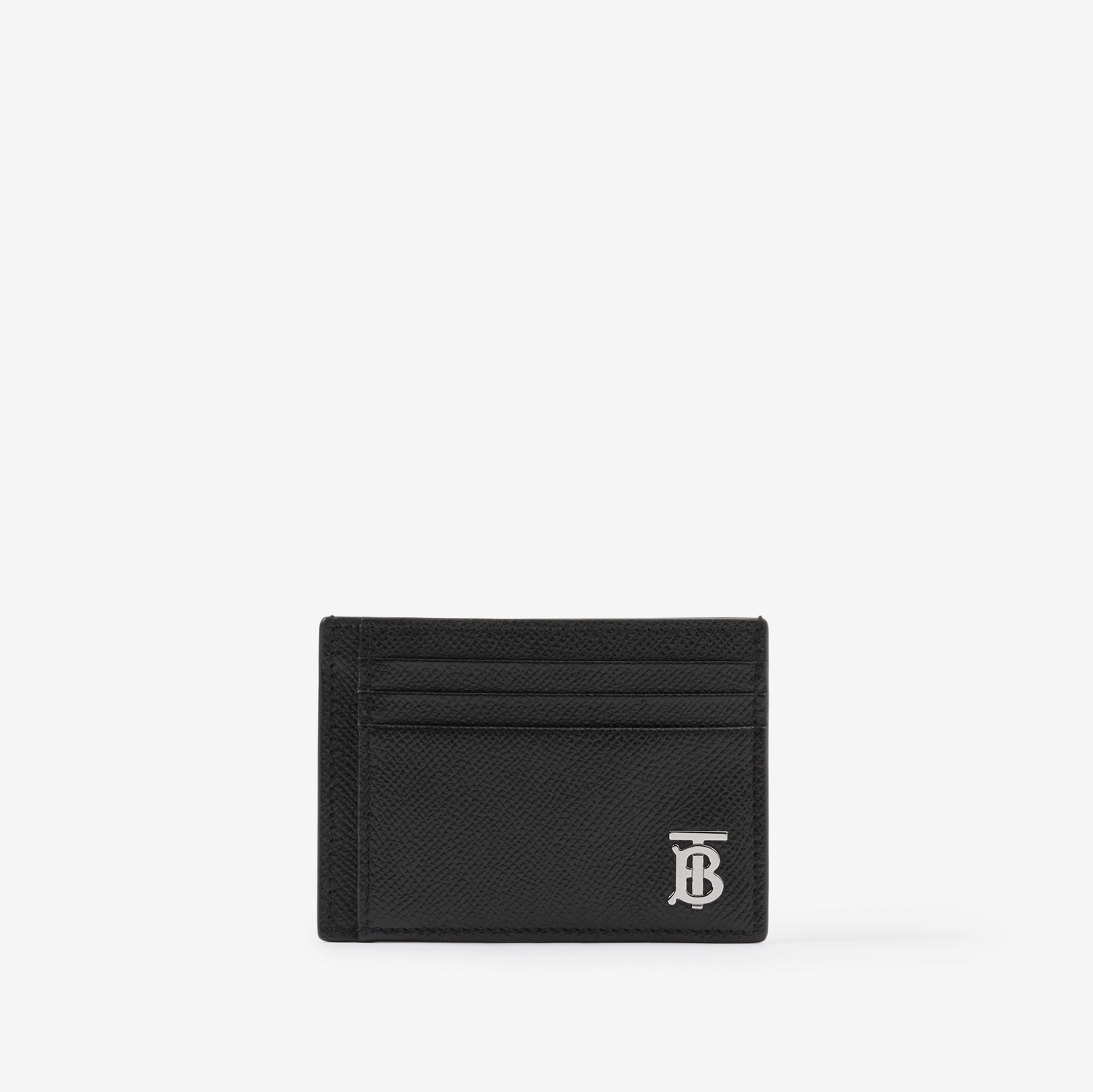 Grainy Leather TB Money Clip Card Case in Black - Men | Burberry® Official