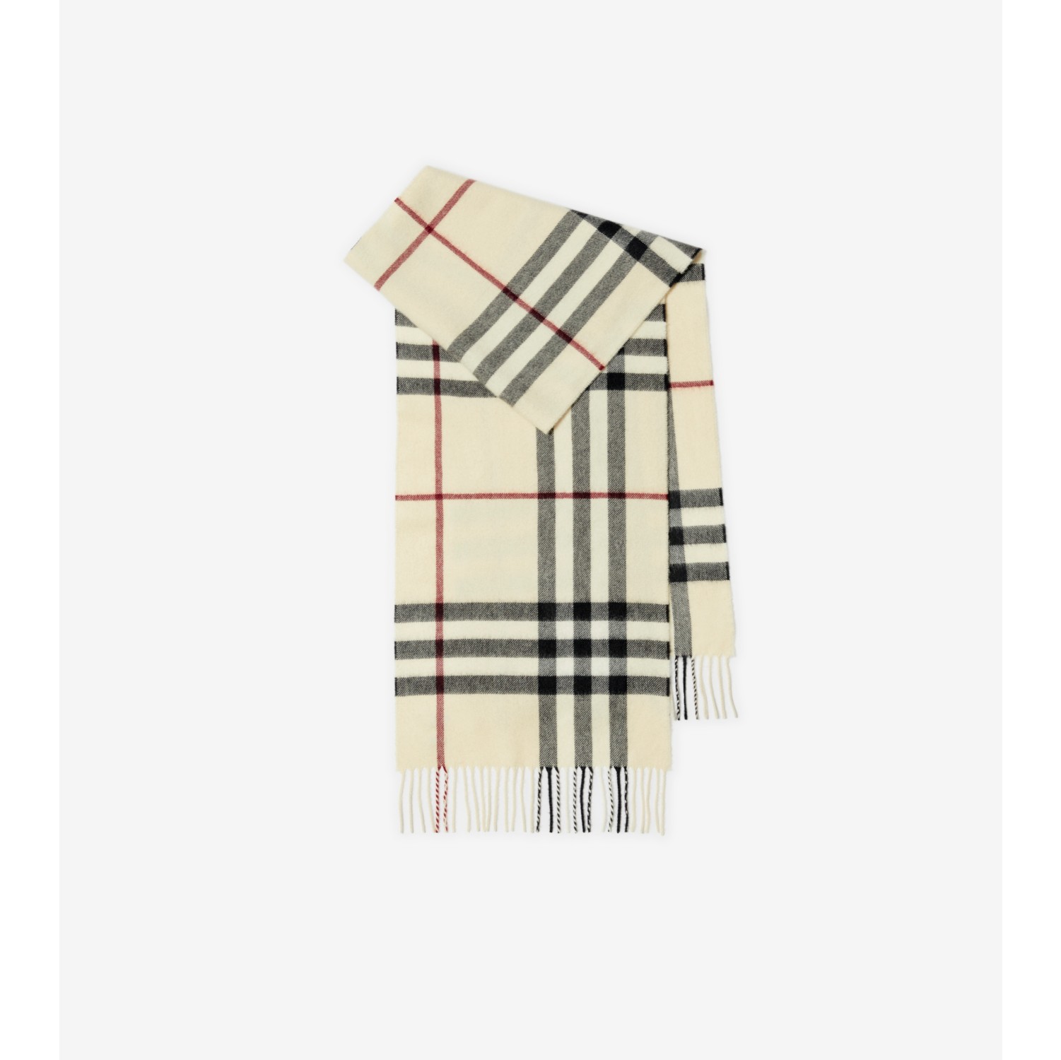 バーバリーチェック カシミアスカーフ (ストーン) | Burberry®公式サイト