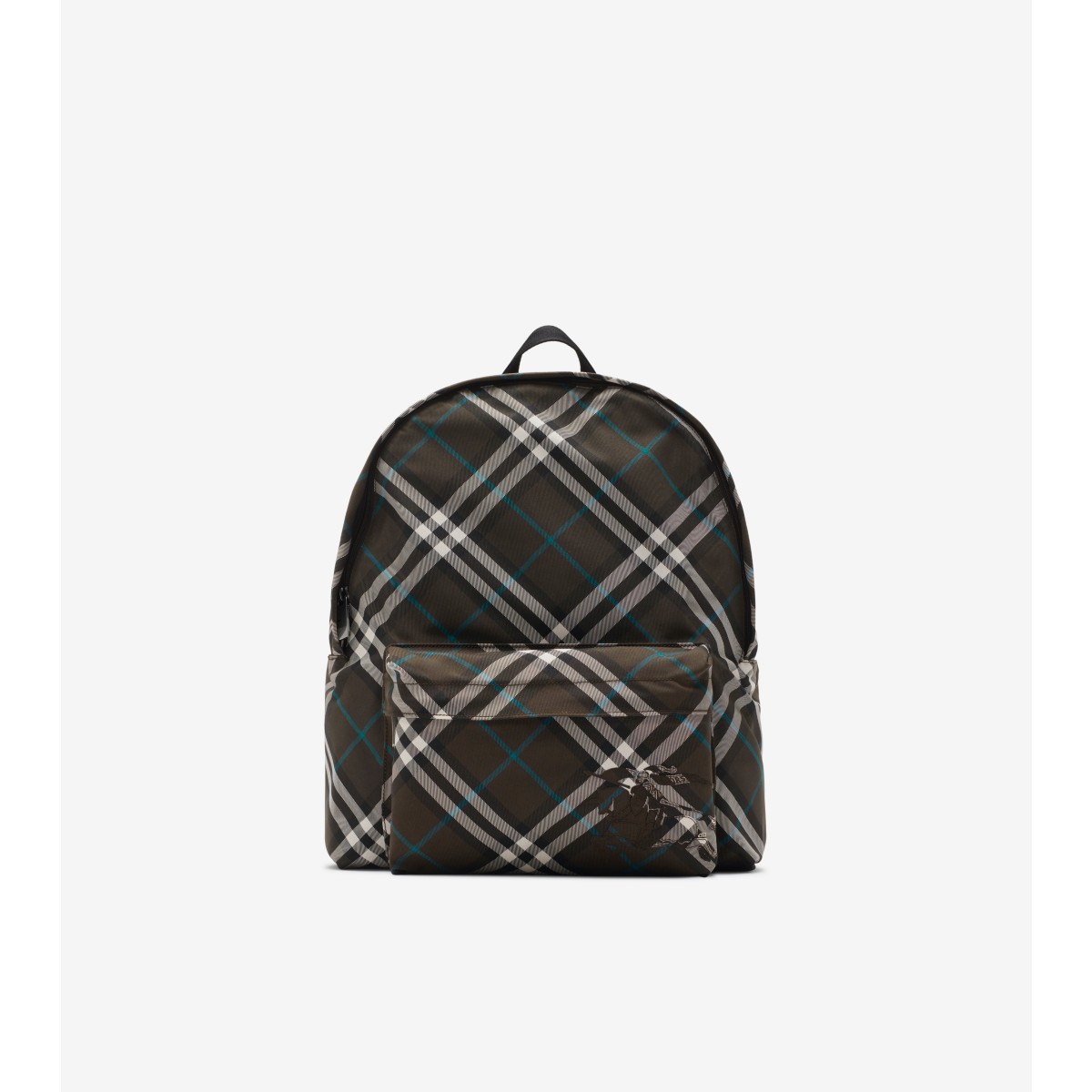 Burberry Checkered Fabric Embroidered Backpack In Snug