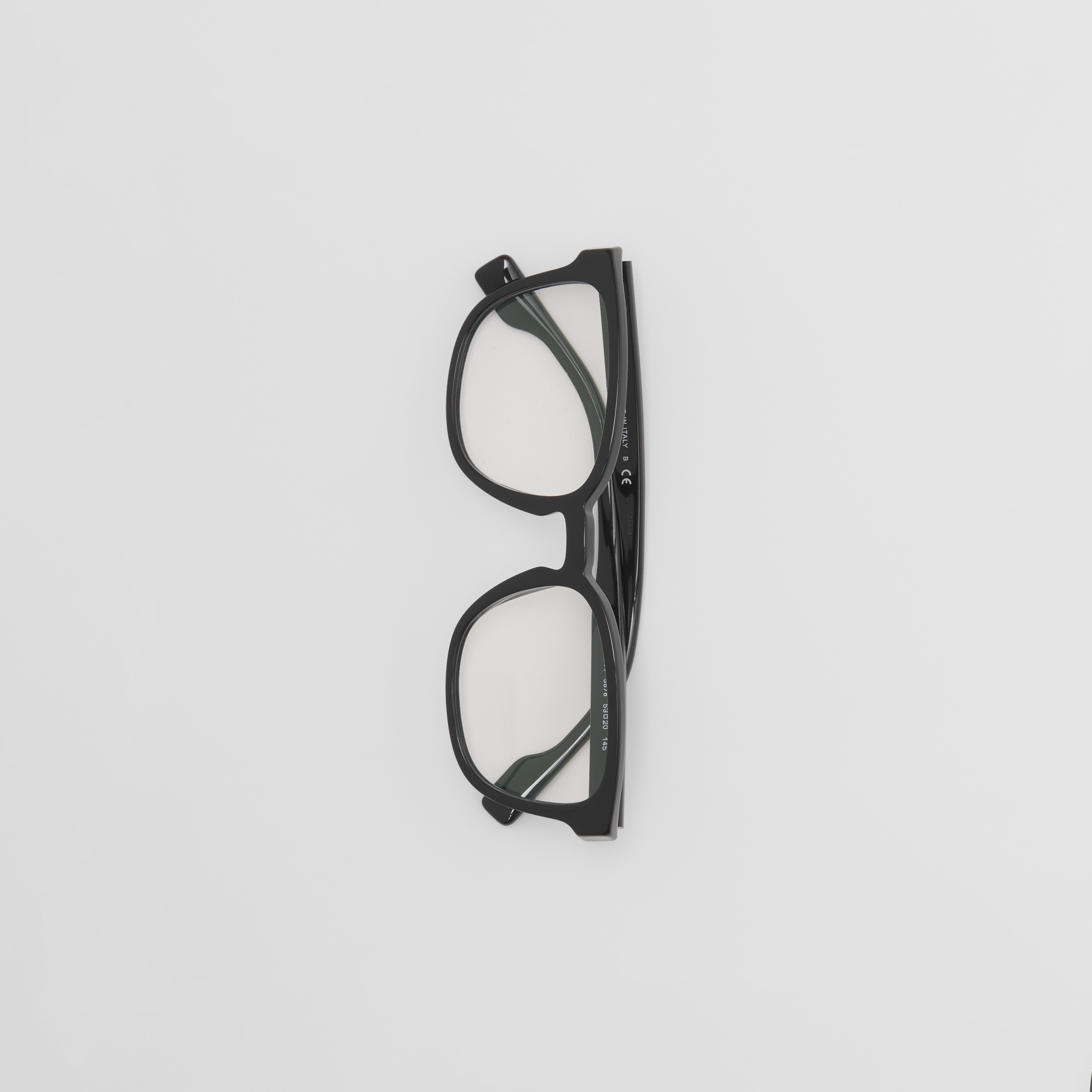 Eckige Korrekturbrille aus Bio-Acetat mit Burberry-Logo (Schwarz) - Herren | Burberry® - 4
