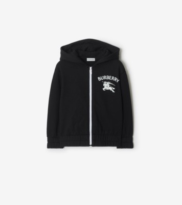 EKD Cotton Zip Hoodie in Black | Burberry® Official