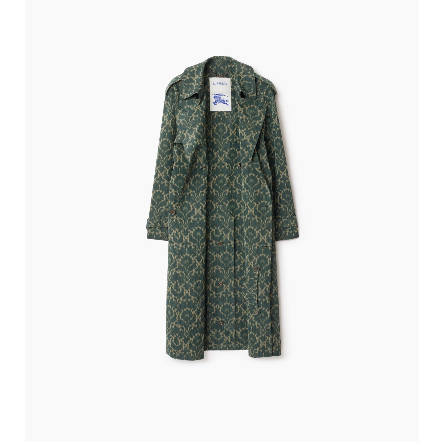 Long Baroque Viscose Blend Trench Coat