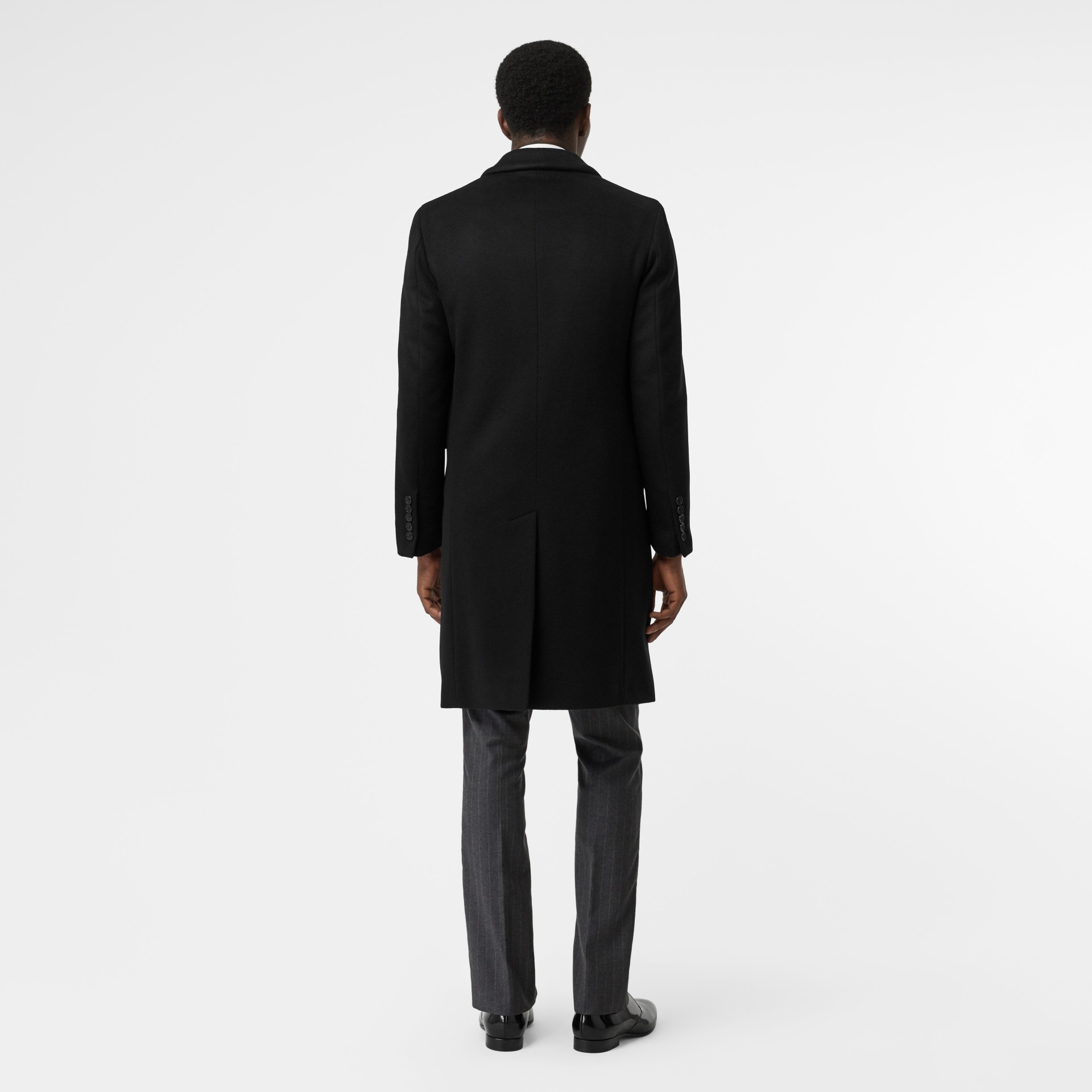 Wool Cashmere Tailored Coat in Black - Men | Burberry United Kingdom
