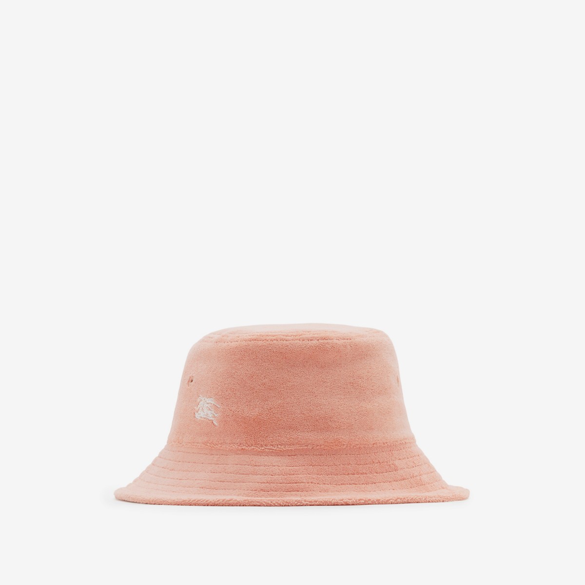 Burberry Childrens Towelling Bucket Hat In Dusty Coral
