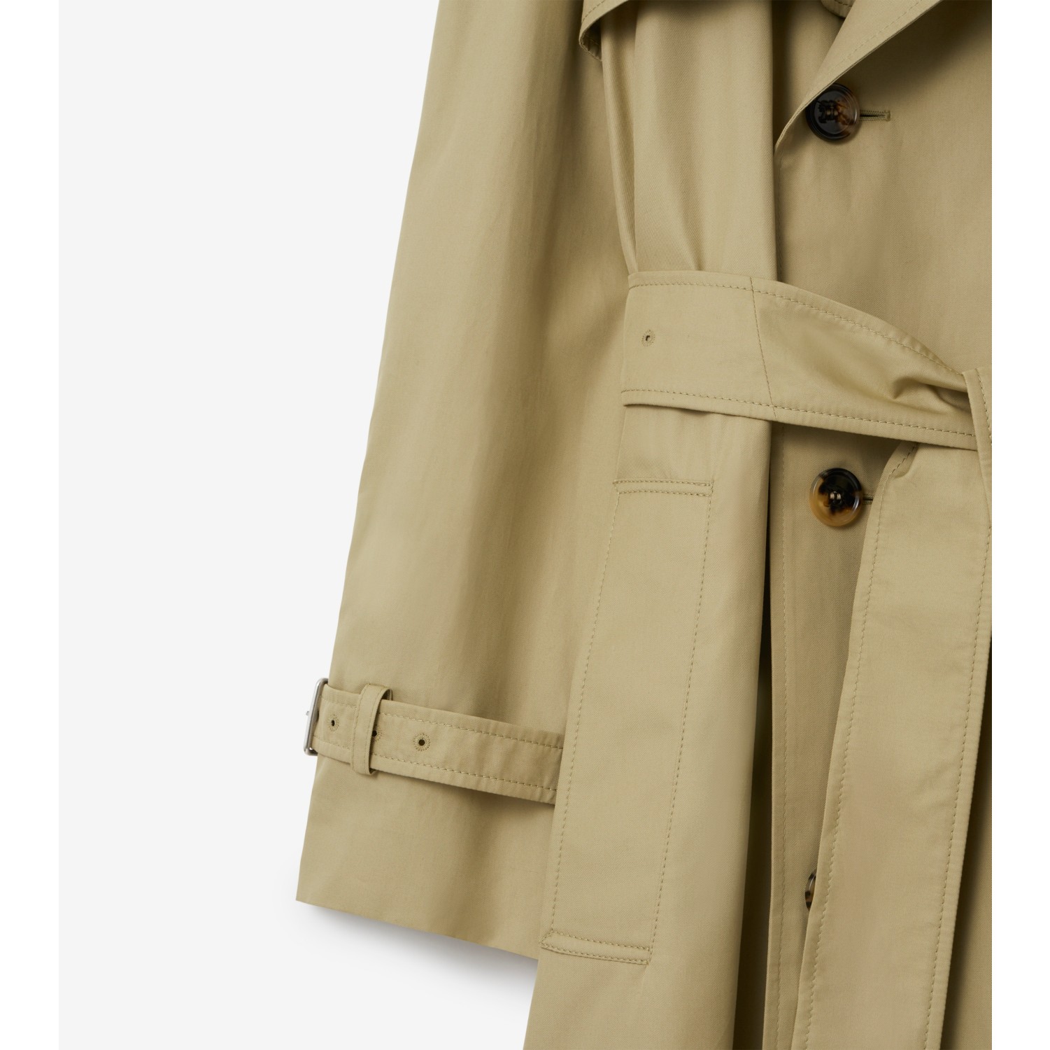 Long Highgrove Castleford Trench Coat in Hunter - Women, Cotton Gabardine | Burberry® Official