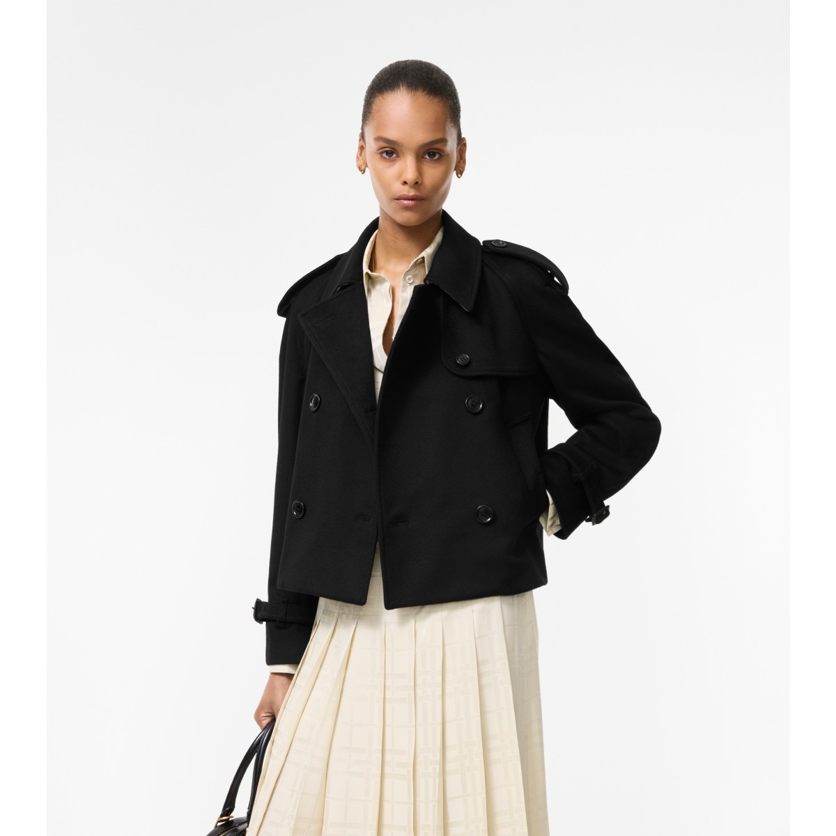 Black Wool Trench Coats | Burberry®