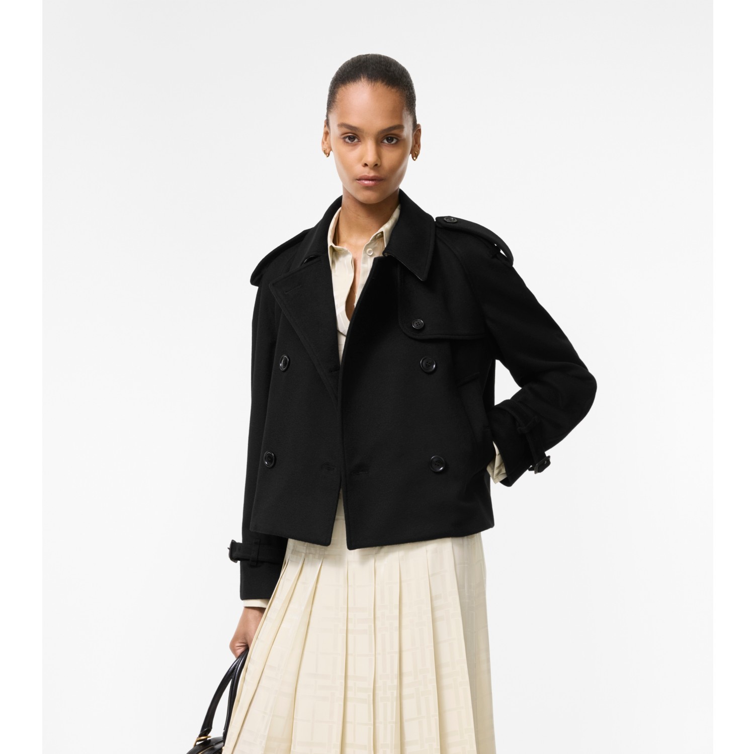 Cropped Cashmere Mayfair Trench Jacket