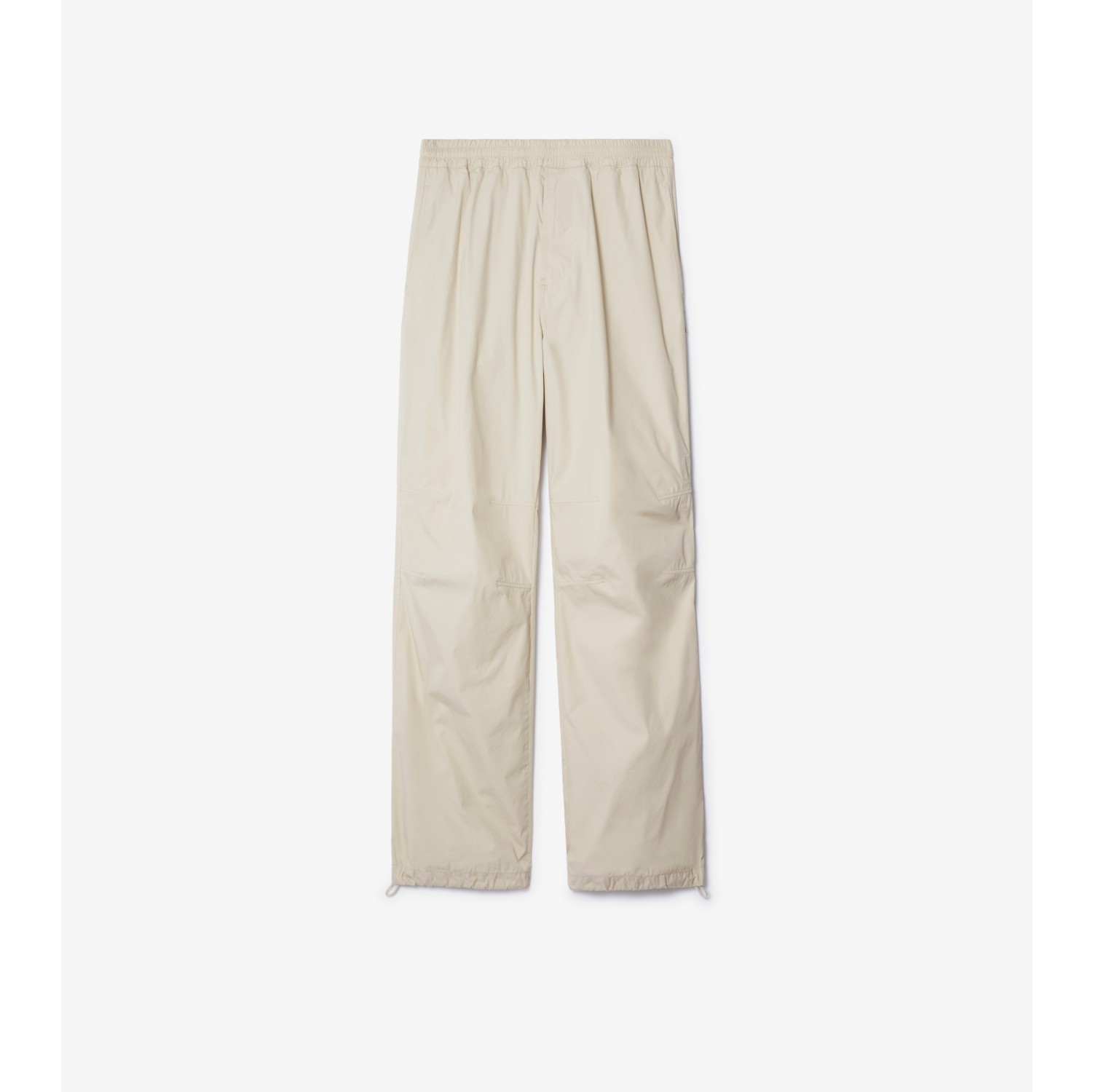 Cotton Blend Trousers in Wheat Men Burberry Official