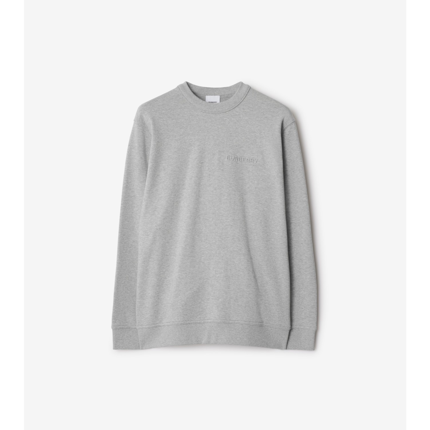 Cotton Sweatshirt in Pale grey melange - Men | Burberry® Official