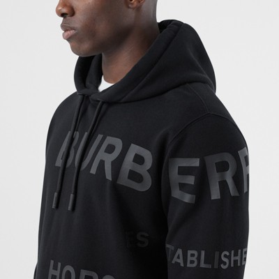 burberry check print hoodie