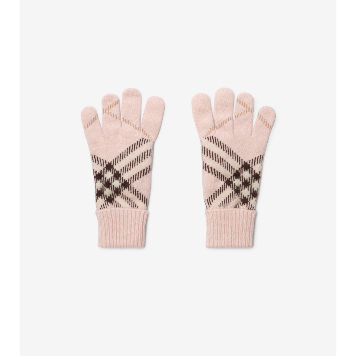  Check Cashmere Blend Gloves