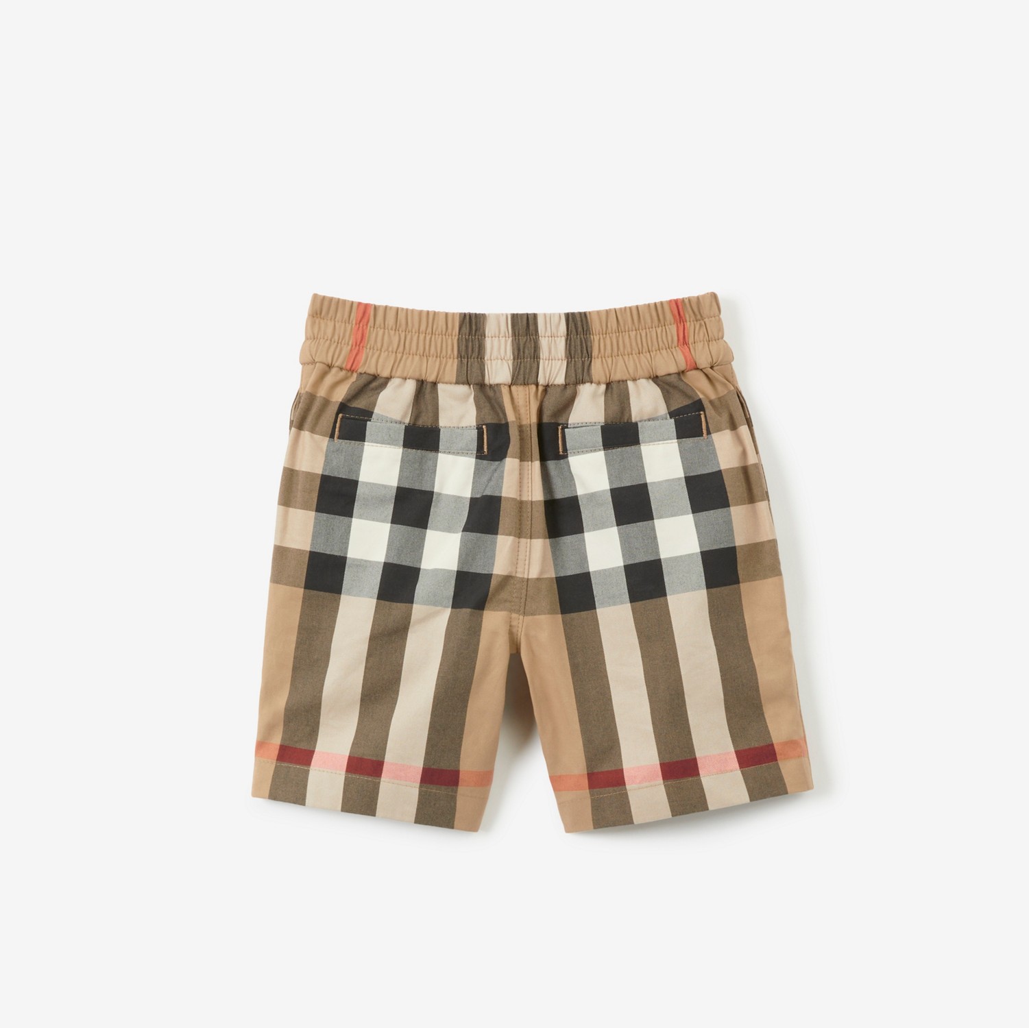 Check Cotton Shorts in Archive Beige - Children | Burberry® Official