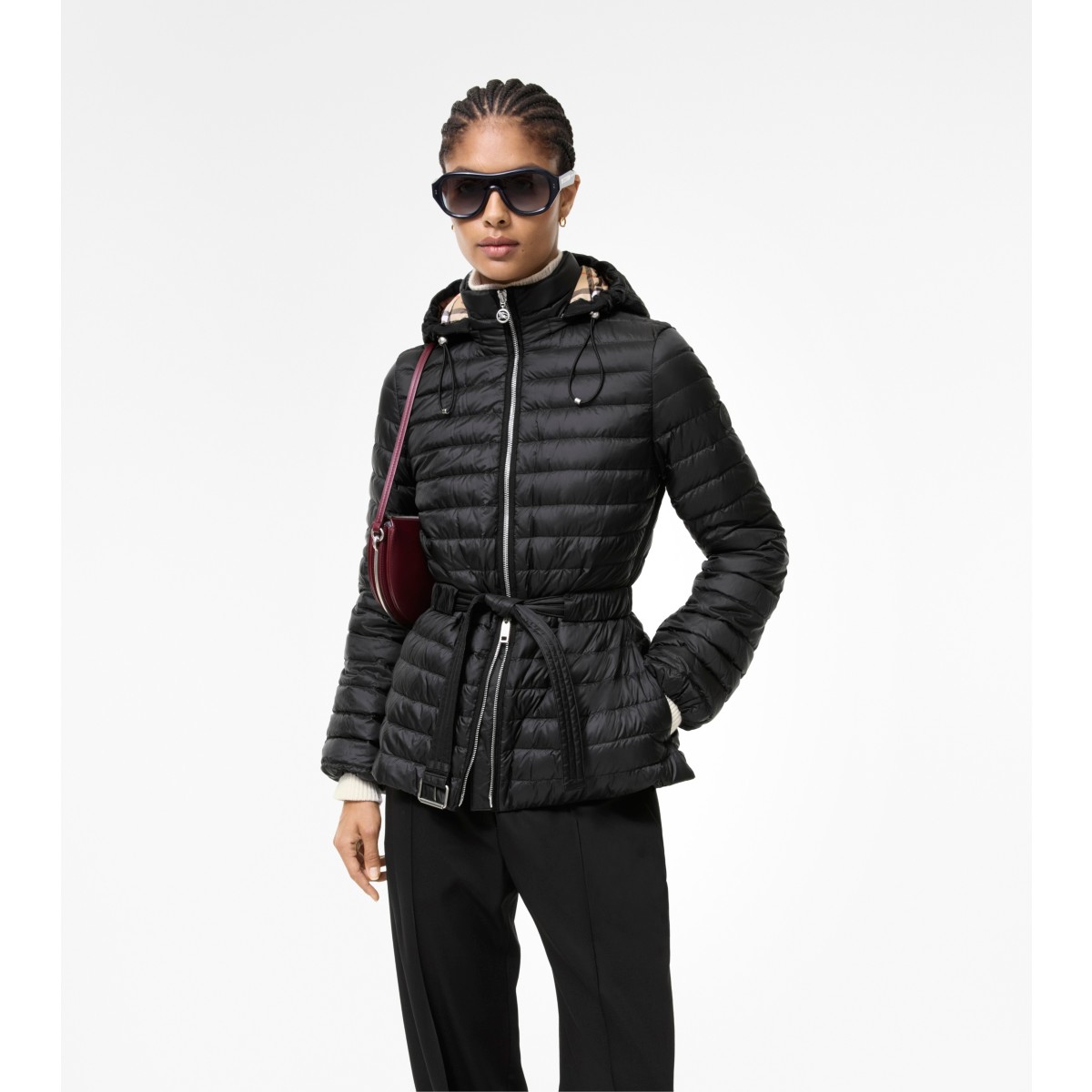  Check Nylon Amberley Puffer Jacket
