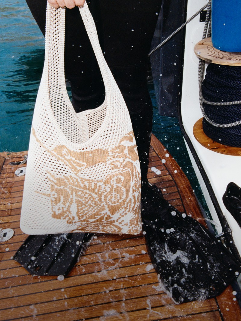 Small EKD Crochet Bag​ in White/sand