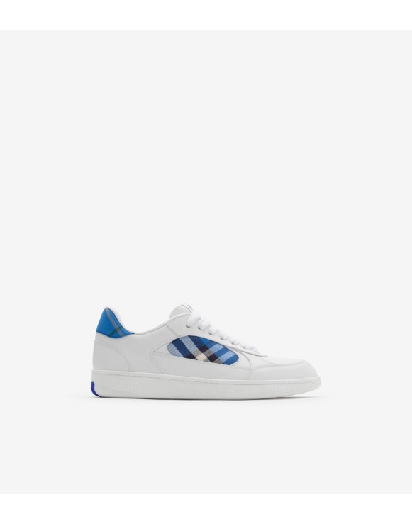Leather and Check Terrace Sneakers​