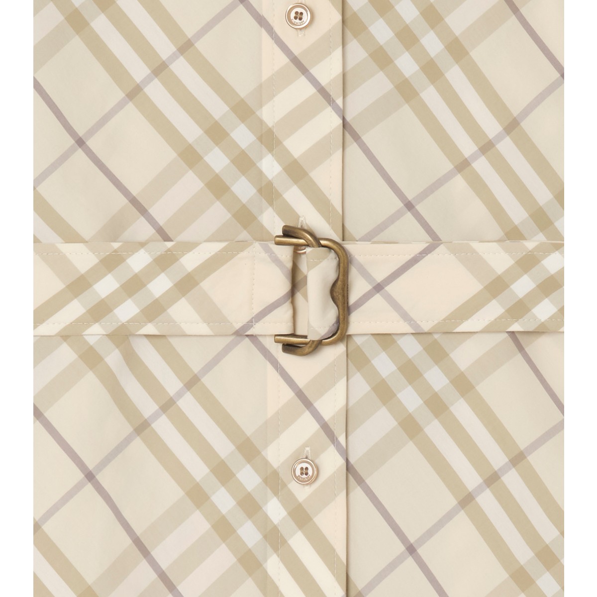  Check Cotton Shirt Dress