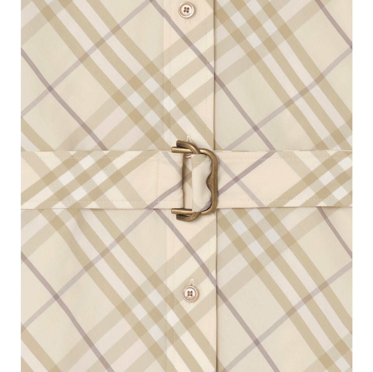 Check Cotton Shirt Dress