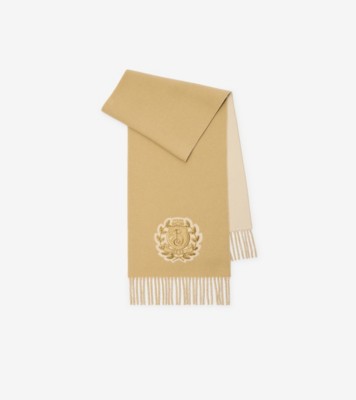 B Crest Cashmere Scarf in Sand beige | Burberry® Official