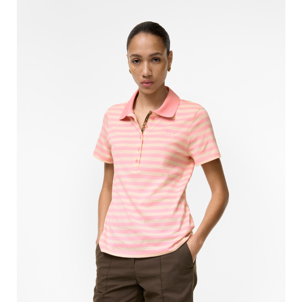  Check Striped Polo Shirt