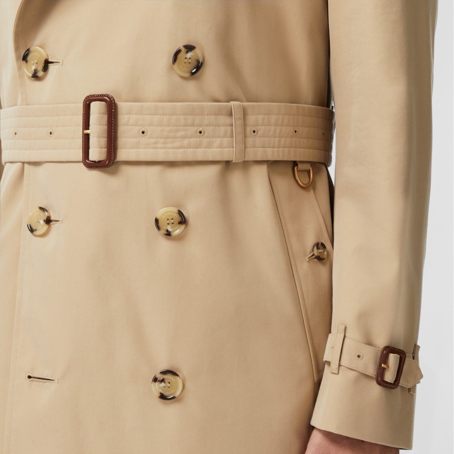 The Mid length Kensington Heritage Trench Coat in Honey Men