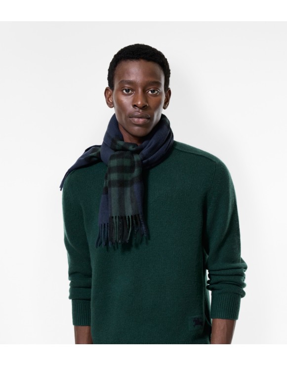 BURBERRY　ウール　マフラー　キャメル　ブラック メンズ スカーフ | ウール＆カシミア | Burberry®