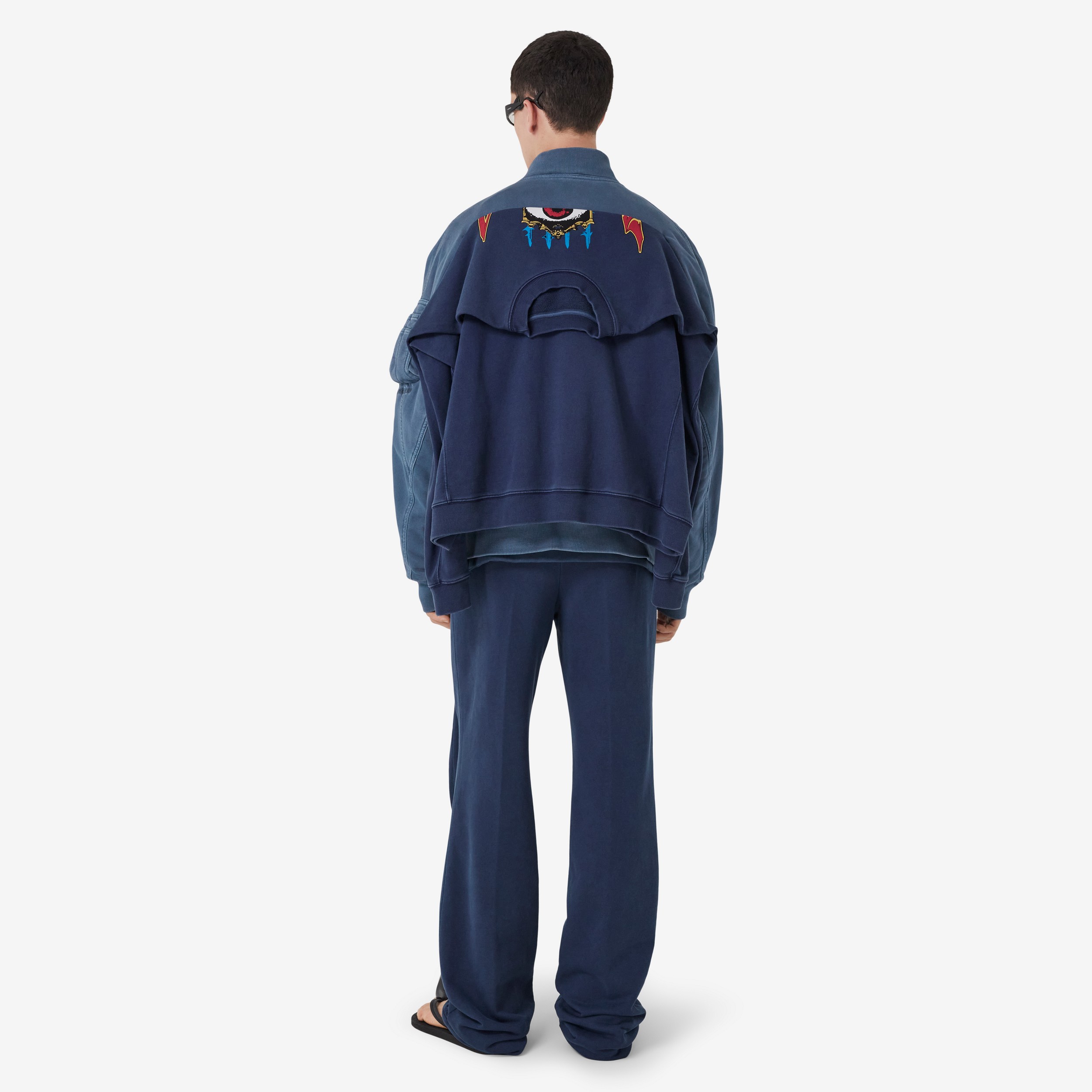 重塑版型棉质长裤 (柔和海军蓝) - 男士 | Burberry® 博柏利官网 - 4