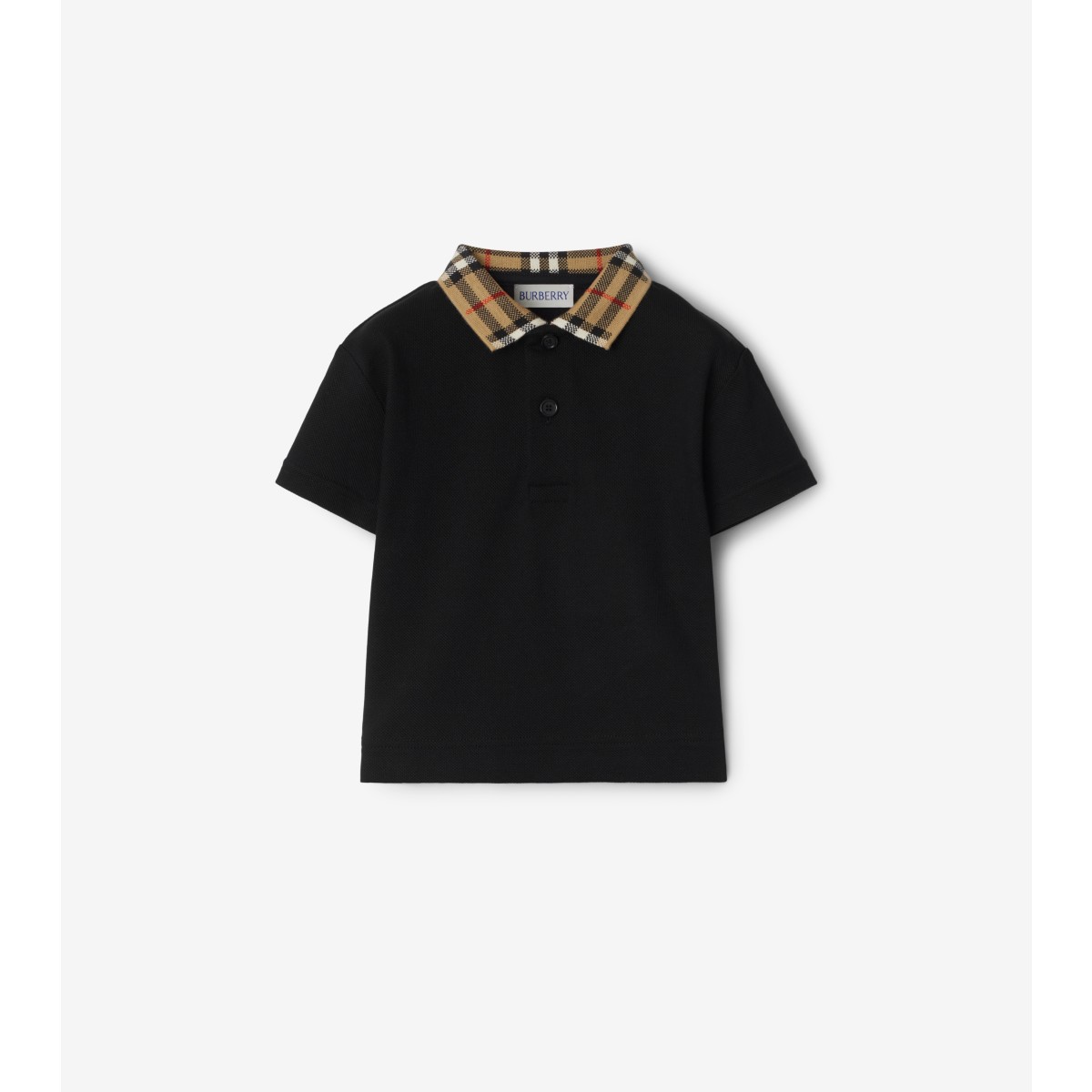  Check Collar Cotton Polo Shirt