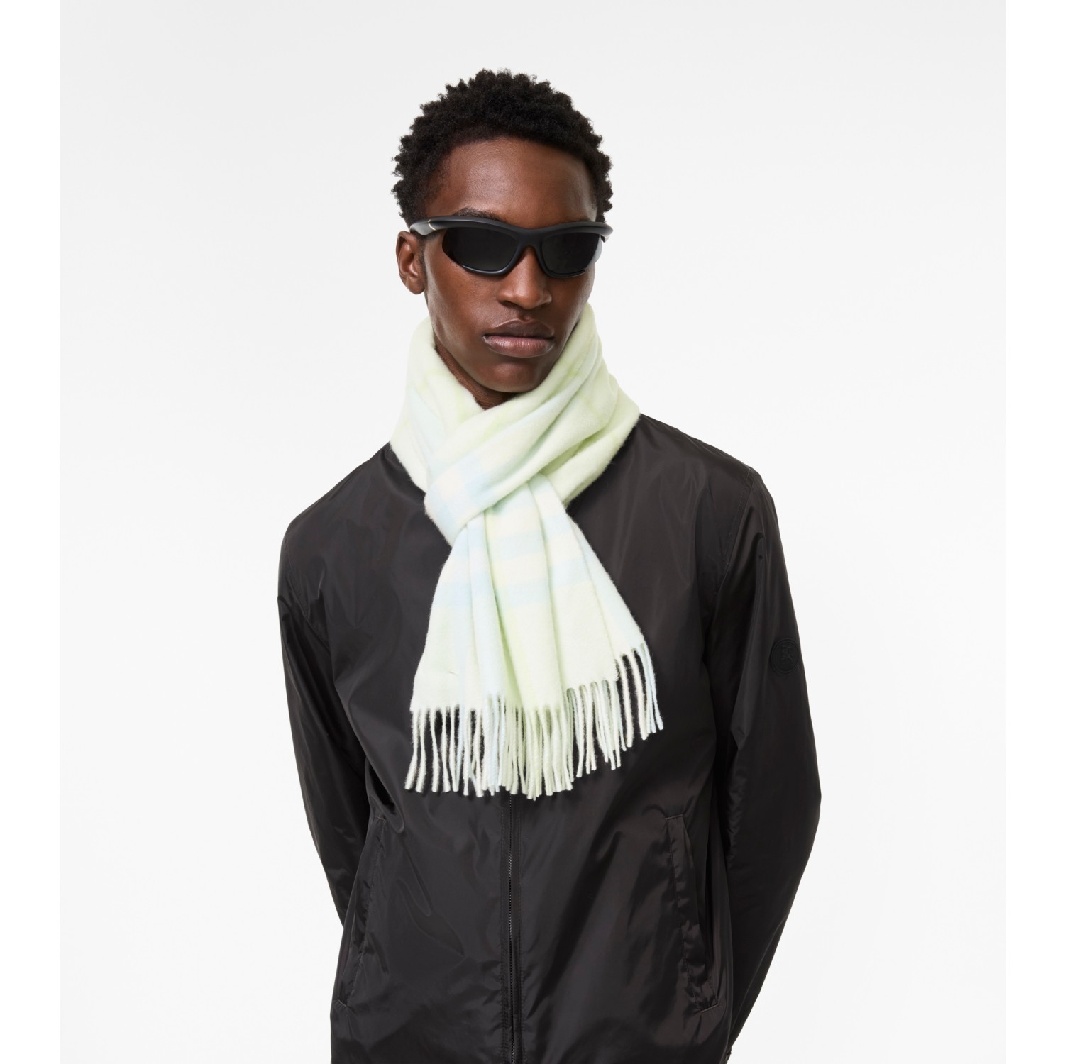 Check Cashmere Scarf