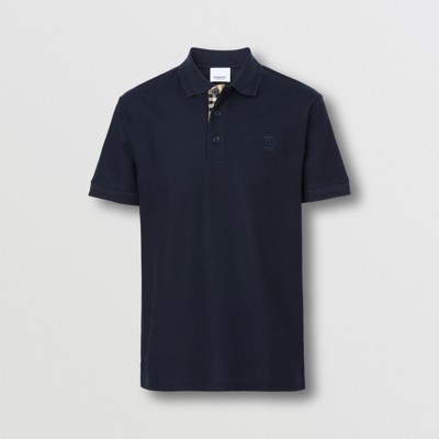 black burberry polo