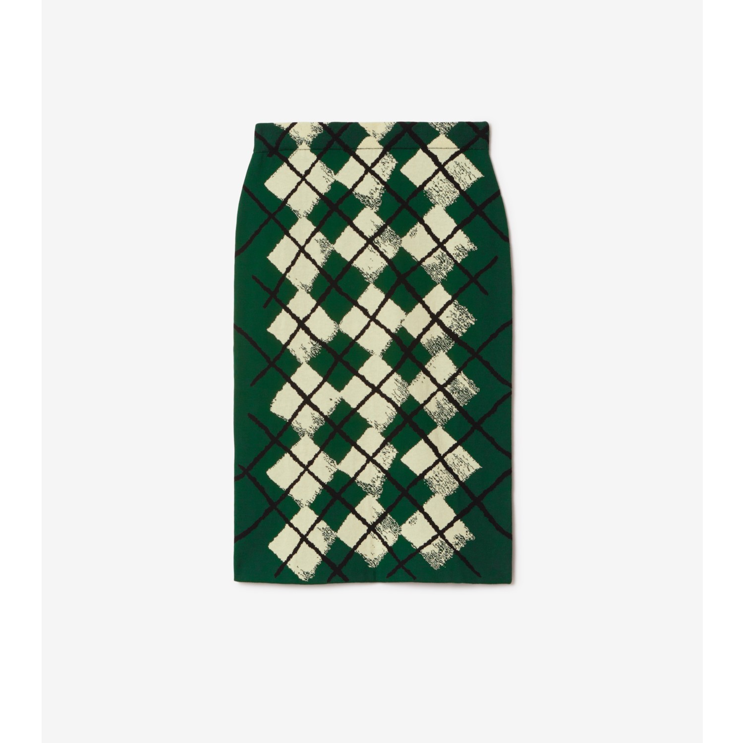 Argyle Cotton Skirt in Ivy - Women | Burberry® Official