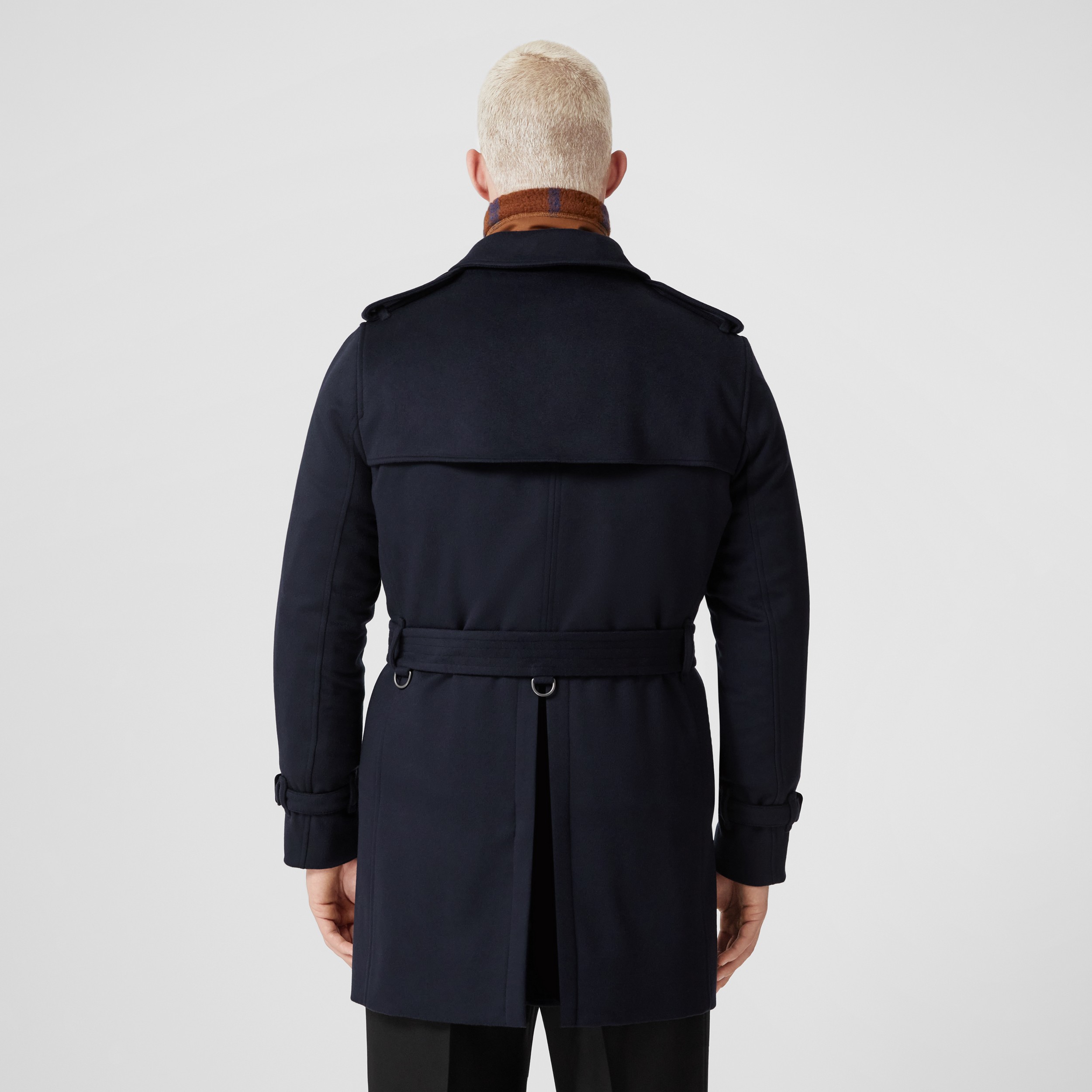 Trench coat Wimbledon de lã e cashmere (Azul-marinho Meia-noite) - Homens | Burberry® oficial - 3