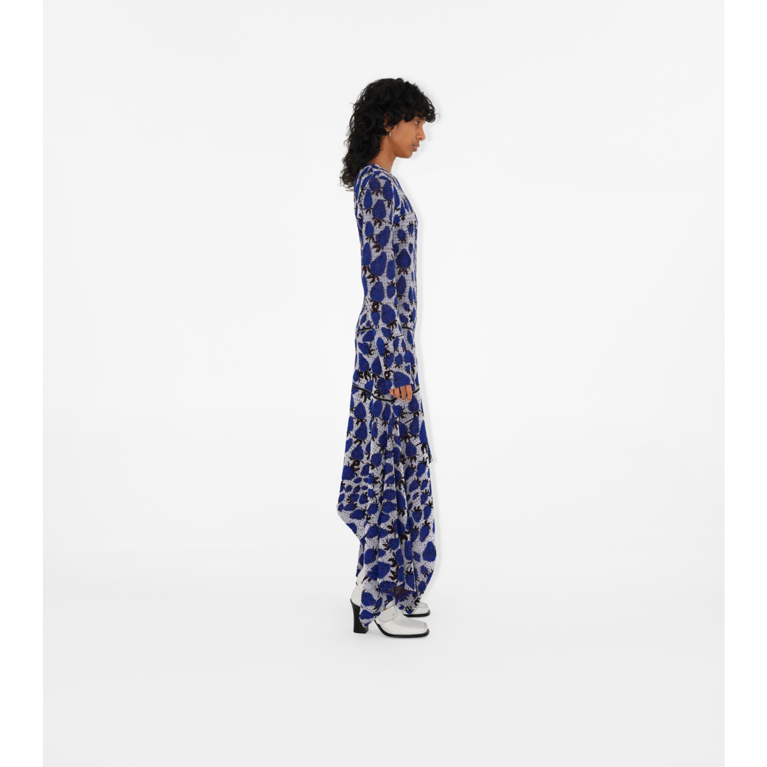 ワンピース Burberry SS23 SILK CHEMISIER DRESS (8069648_B5650) Burberry Silk Dress | Blue | FARFETCH