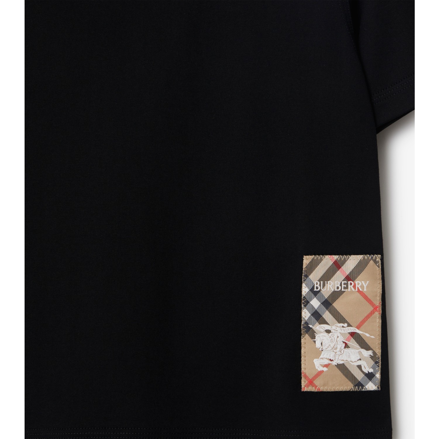 Check Label Cotton T-shirt