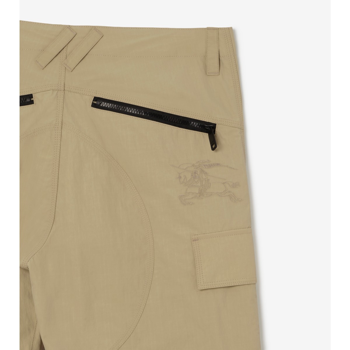  Embroidered Nylon Cargo Shorts