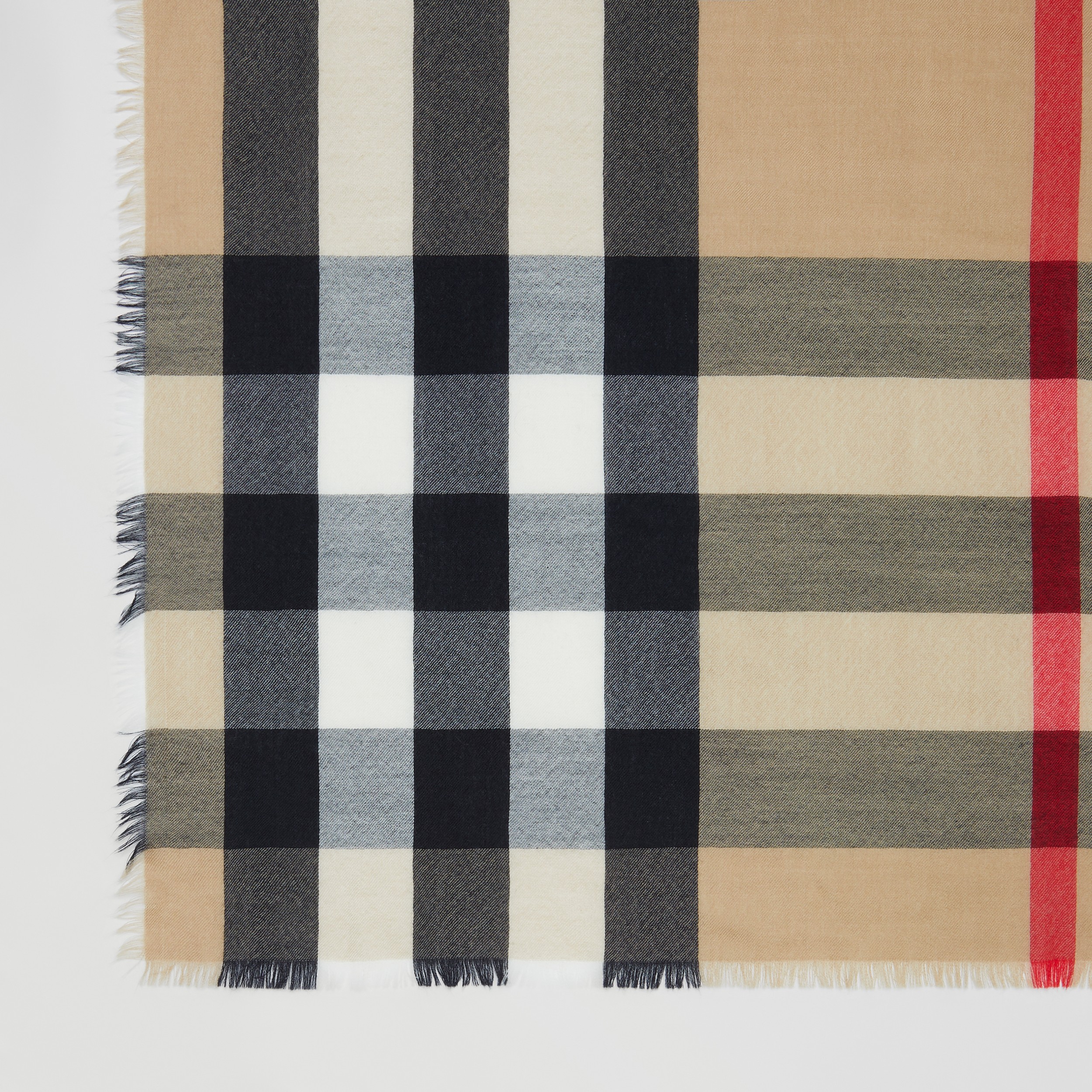 Lightweight Check Cashmere Scarf in Archive Beige | Burberry® Official - 2
