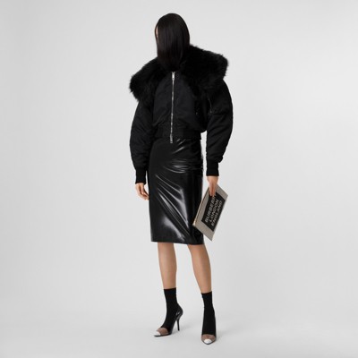 burberry faux fur jacket