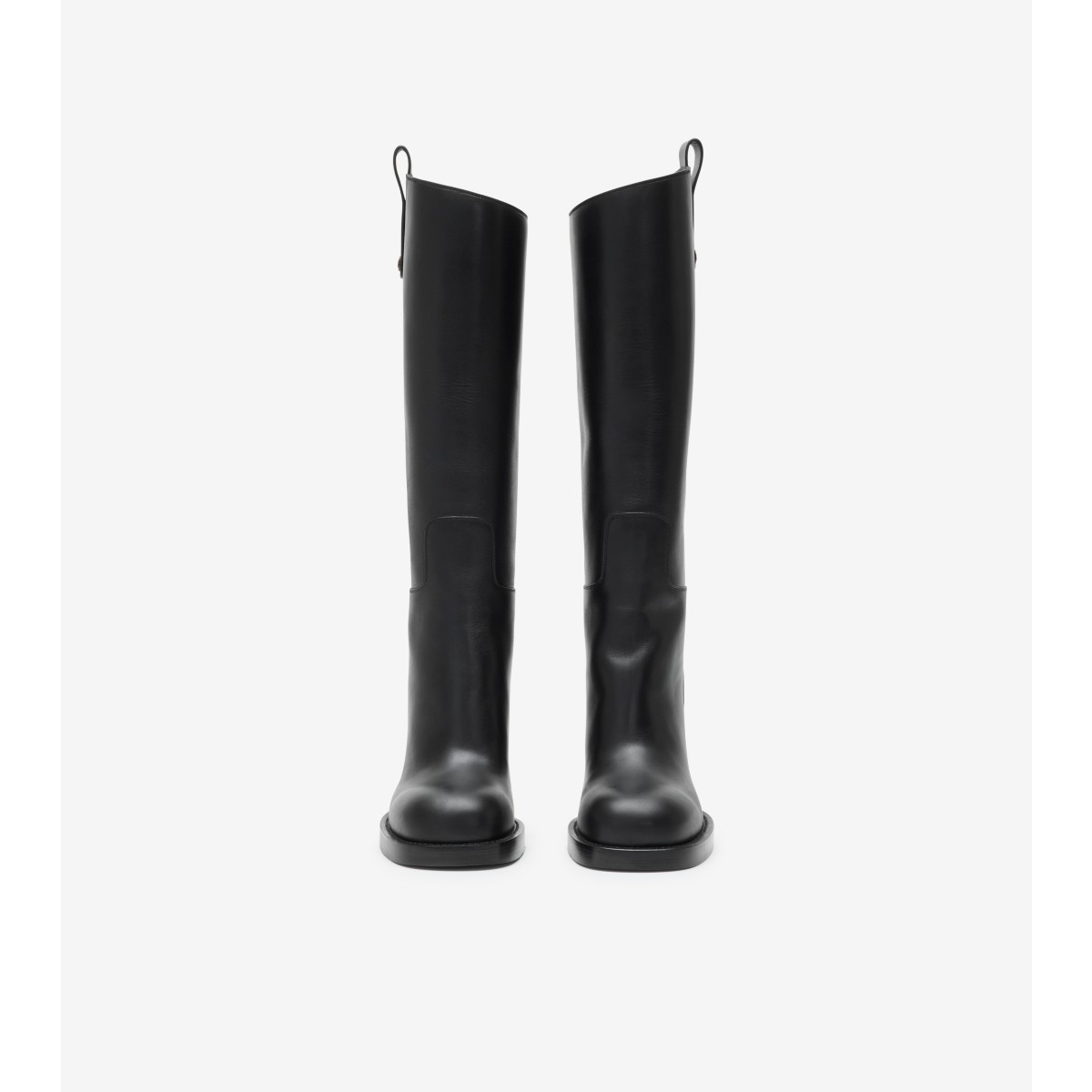  Leather Cavalier Heel Boots