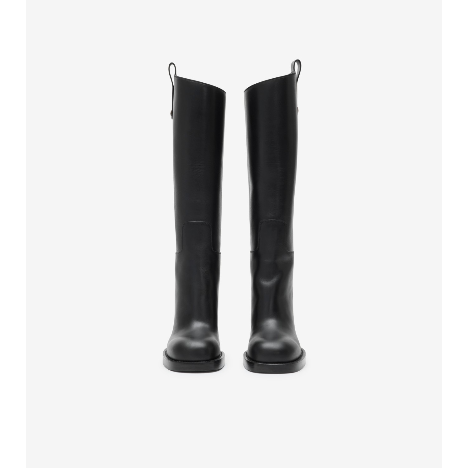 Leather Cavalier Heel Boots