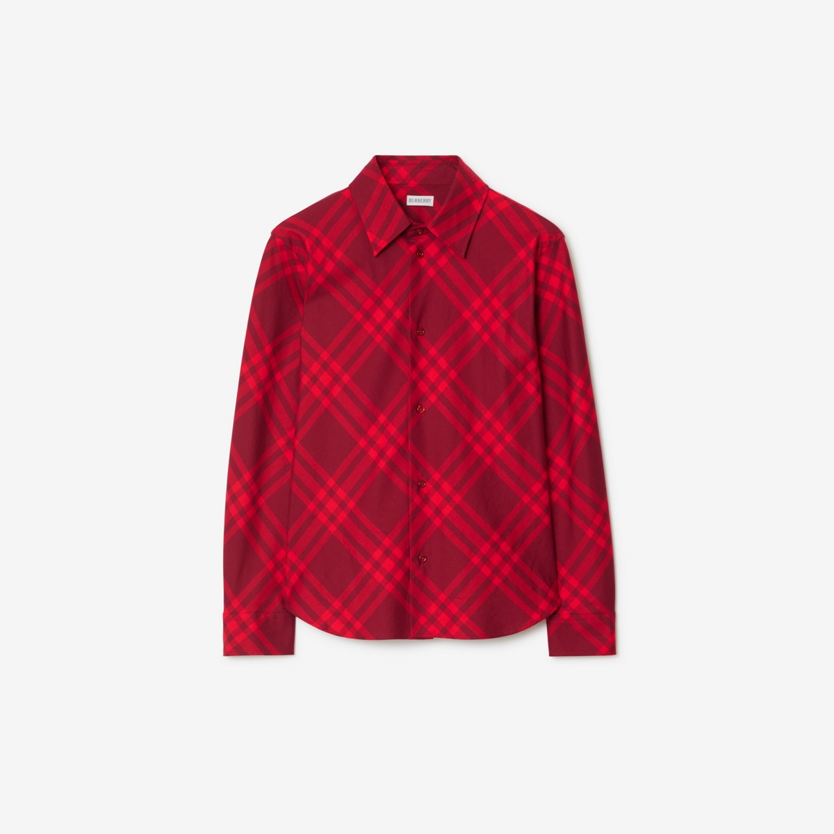 Shop Burberry Check Cotton Flannel Shirt In Ripple